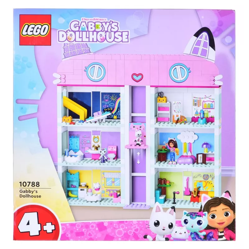 Stavebnica LEGO Gabby's Dollhouse Set 10788 — 498 dielov, 3 minifigúrky, pre deti od 4 rokov