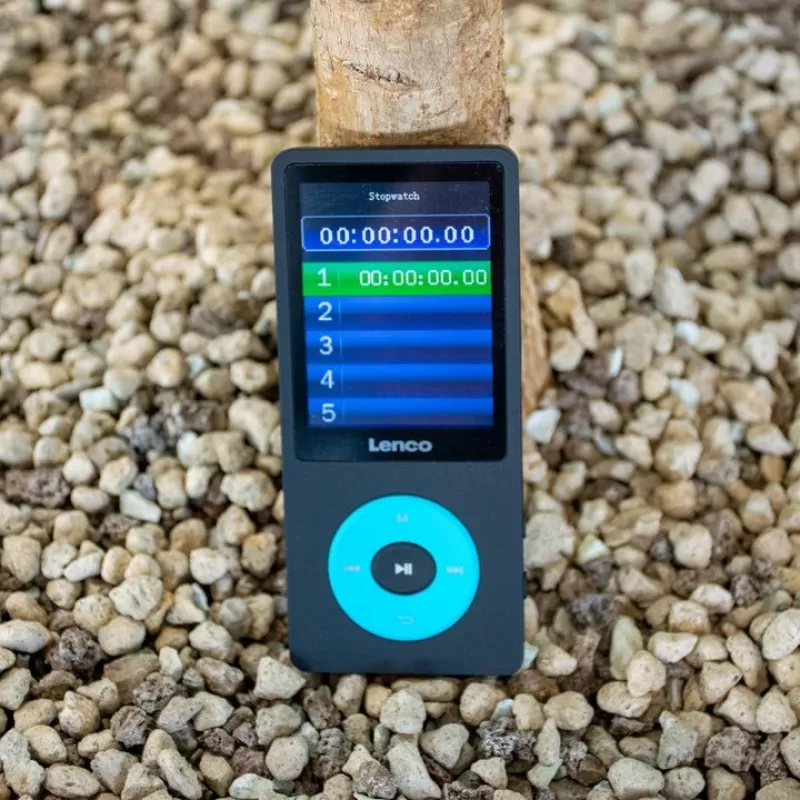 MP3 prehrávač Lenco Xemio-860BU 8 GB čierny modrý LCD 18h prehrávanie