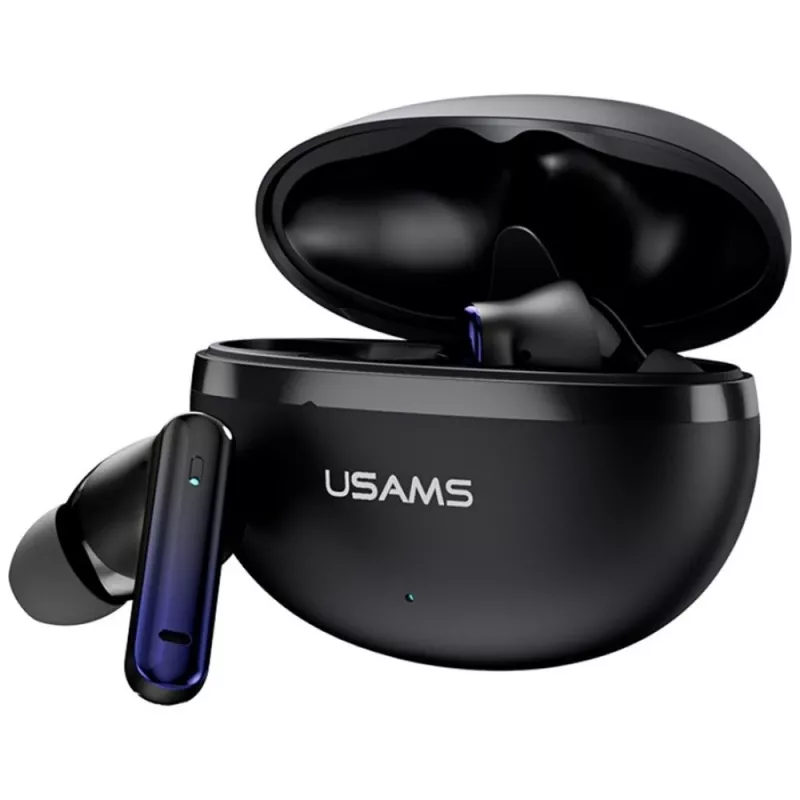 Bluetooth slúchadlá Usams TWS E02 ANC+ENC čierne