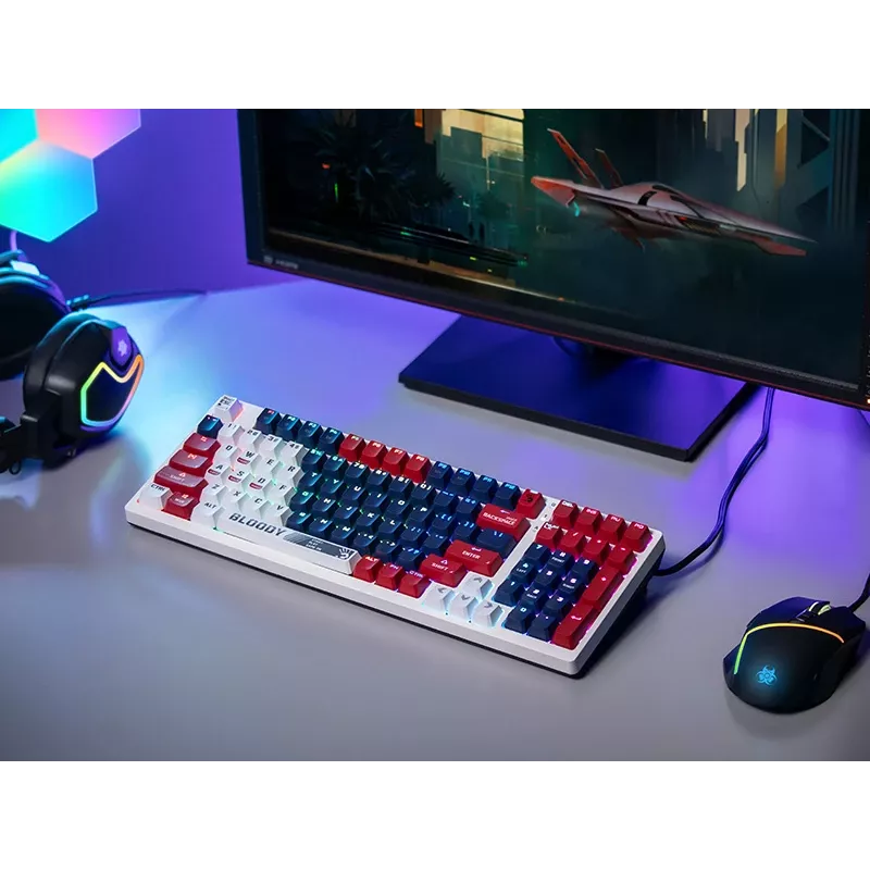 Mechanická herná klávesnica A4Tech Bloody S98, USB, Sports Navy, spínače BLMS Red Plus
