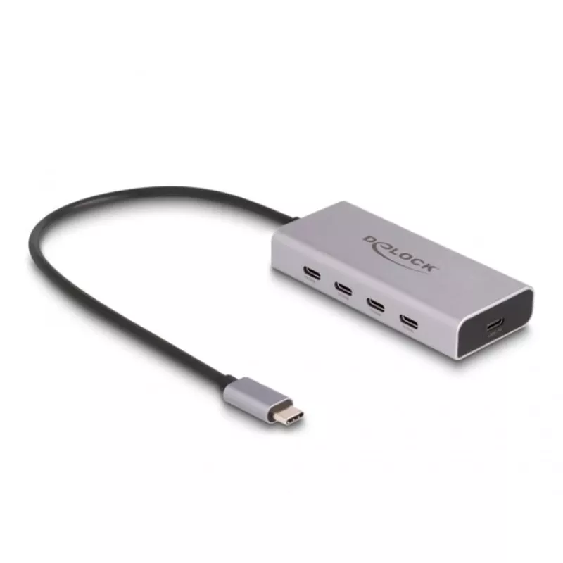 DELOCK USB hub 10 Gbps Type-C 4 porty PD 85W 30cm kábel