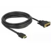 Videokábel adaptér DeLOCK 85655 3 m HDMI Type-A DVI čierny