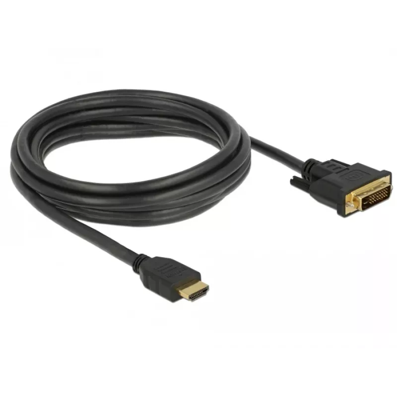 Videokábel adaptér DeLOCK 85655 3 m HDMI Type-A DVI čierny