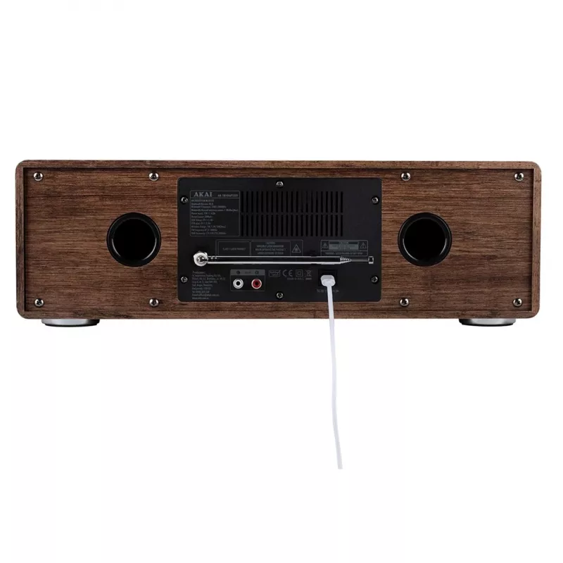 Micro-HiFi systém AKAI AM-100 RHAPSODY — kompaktný audio mini systém s integrovaným zosilňovačom a prehrávaním CD/USB
