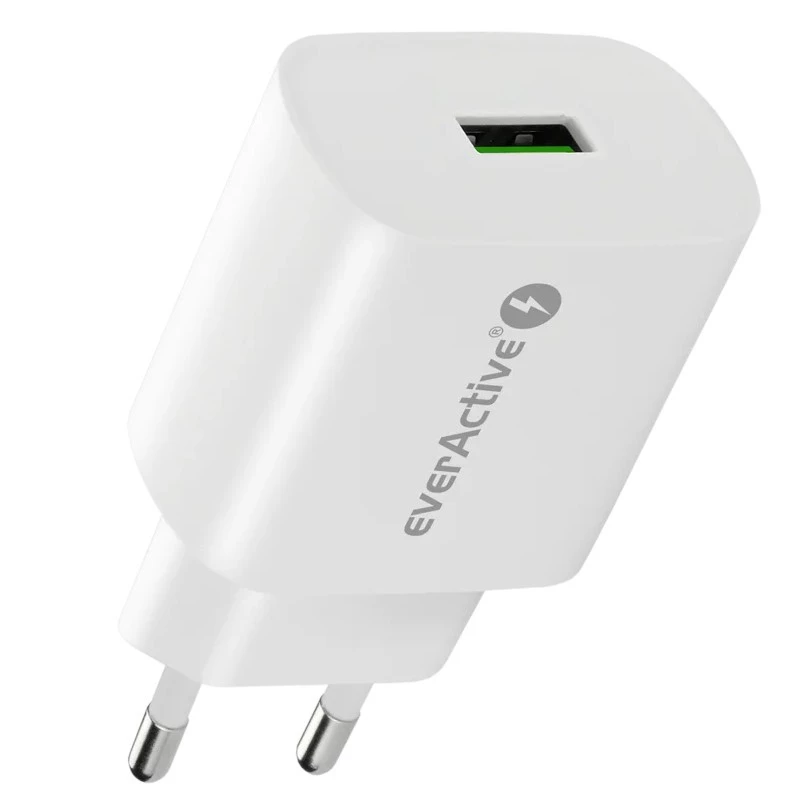 NABÍJAČKA NA TELEFÓN 1X USB 18 W QC 3.0 BIELA
