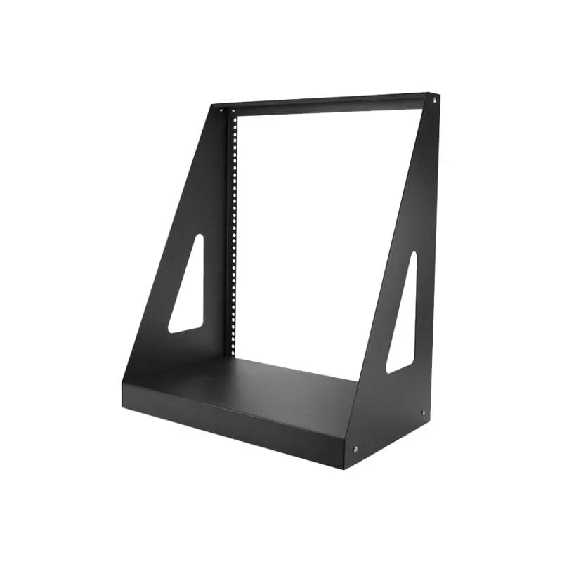 StarTech.com 2-stĺpikový 12U heavy-duty desktop server rack, malý otvorený 19-palcový počítačový rack rám, kompaktný sieťový rack pre AV/štúdiové/dátové/IT vybavenie, TAA-kompatibilný – voľne stojaci dvojstĺpikový rack pre domov/kanceláriu