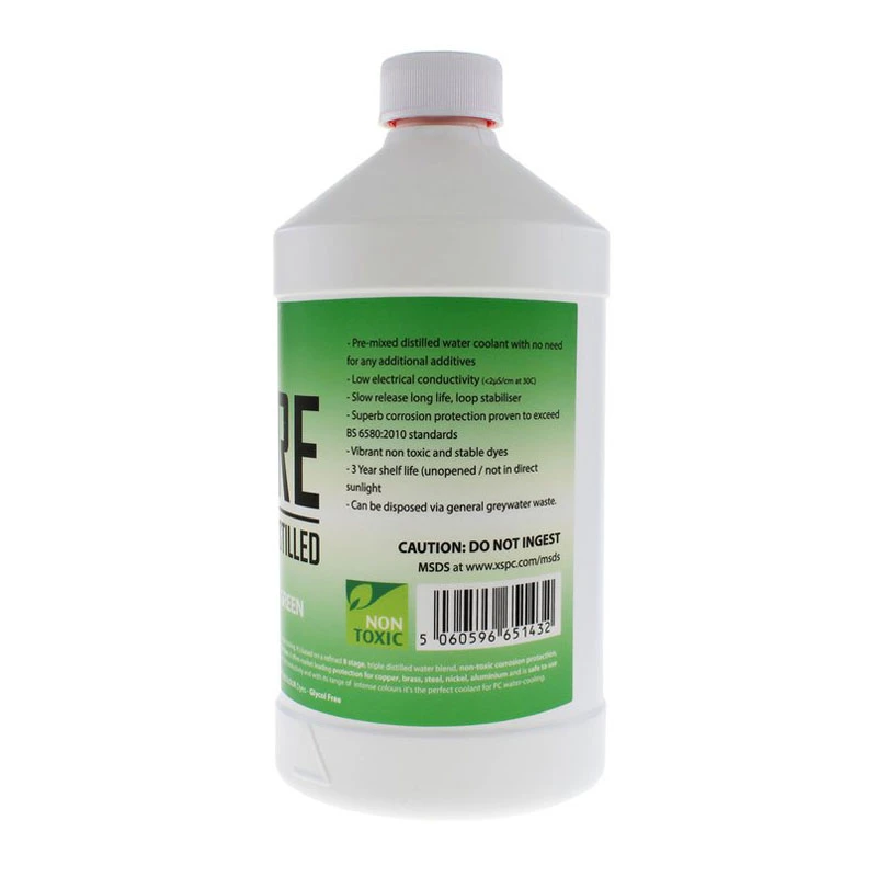 Chladiaca kvapalina XSPC Pure Coolant 1 L, zelená UV-reaktívna, pre PC vodné chladiace systémy