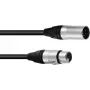 PSSO kábel DMX XLR 5-polový 1,5 m čierny — Neutrik konektory