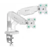 ONKRON G160-W Otočný a naklápací stolový držiak pre dva monitory 13-32 palcov, do 8 kg, biely