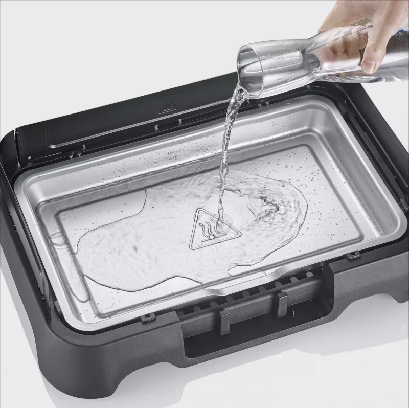 Stolový elektrický gril SEVERIN PG 8593, 2000 W, obdĺžnikový rošt, čierny