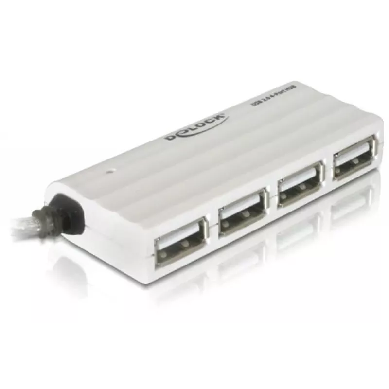USB hub DeLOCK 87445 4-port externý 480 Mbit/s biely