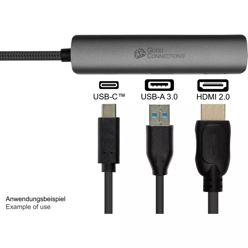 USB Type-C hub Alcasa HUB-C002A 5000 Mbit/s HDMI USB 3.0