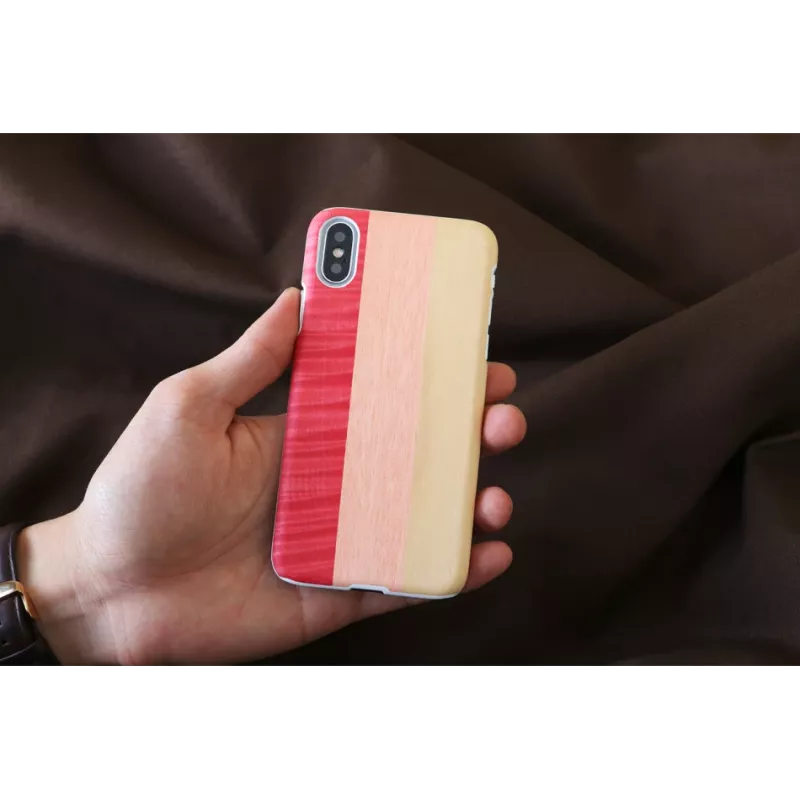Puzdro na smartphone man and wood pre iPhone X/XS — pink pie white