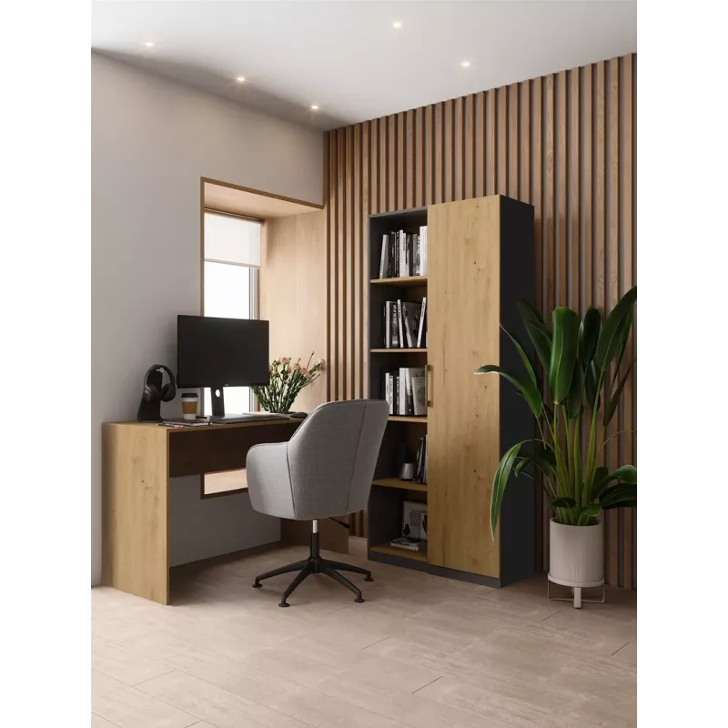 Nadstavec na knižnicu Topeshop RD-80 ANT/ART KPL, 10 políc, drevotrieska, 800×300×1820 mm