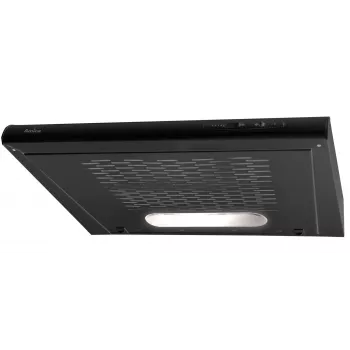Vstavaný digestor AMICA OSC6212B, 600 mm, max. odťahový výkon 163 m³/h, hliníkový tukový filter, LED, 3 stupne