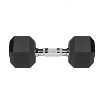 Gumované liatinové jednoručky HEX 2x10 kg REBEL ACTIVE