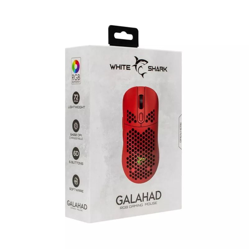 Myš White Shark GALAHAD-RED USB Type-A