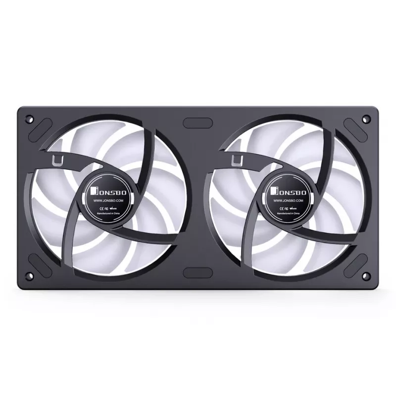 Jonsbo ZB-240BR 120mm Reverse Blade ARGB PWM balenie 2 ks skriňové ventilátory - čierne
