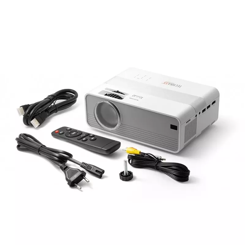 Technaxx TX-127 mini LED projektor, LCD, HD 720p (1280x720), biely/sivý