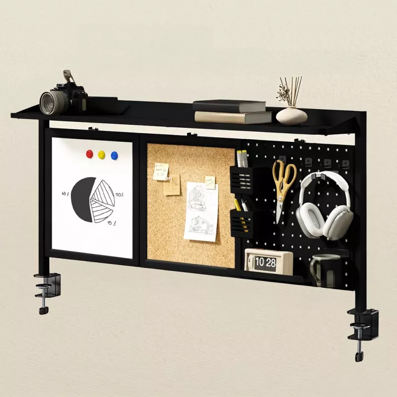 Ergo Office ER-300 B stolová priečka / organizér, 1295 x 242 x 726 mm, oceľ, max. zaťaženie 10 kg, čierna