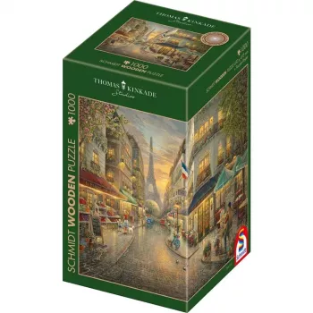 Drevené puzzle Thomas Kinkade Studios: Malerisches Paris (1000 dielikov)