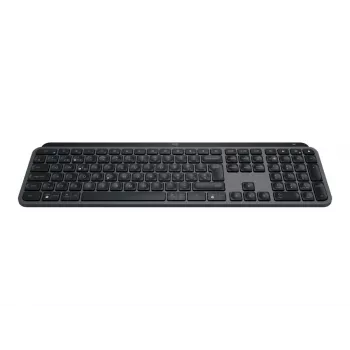 Bezdrôtová klávesnica Full-Size Logitech Master MX Keys S – Graphite, Bluetooth & 2,4 GHz (Nano), USB-C nabíjateľná, podsvietená, QWERTY US International