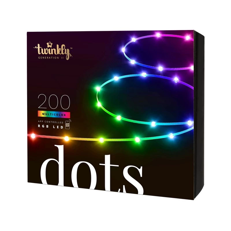 LED girlanda Twinkly TWD200STP-TEU viacfarebný vnútorný pás, rozostup 5 cm, IP20, priehľadný kábel