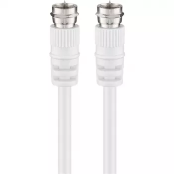 Wentronic Goobay SAT prepojovací kábel, biela, 1,5 m - F konektor samec F konektor samec (11721)