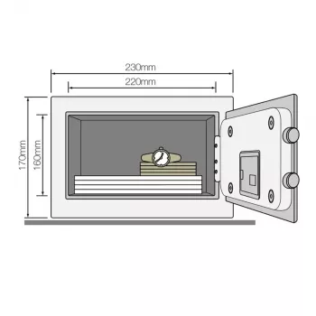 Yale YSV/170/DB2/P stojaci trezor 3,8 l oceľ ružový
