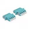 Delock 86541 spojka optických vlákien LC Quad Multimode OM3, svetlomodrá, 2 ks
