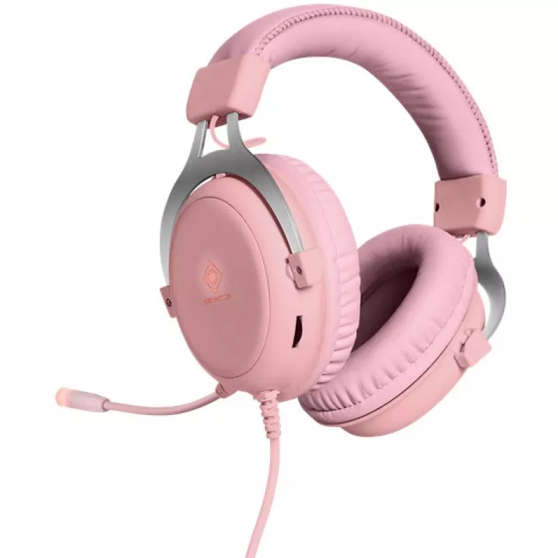 Deltaco GAM-030-P slúchadlá a headset káblové s čelenkou herné USB Type-A ružová (GAM-030-P)