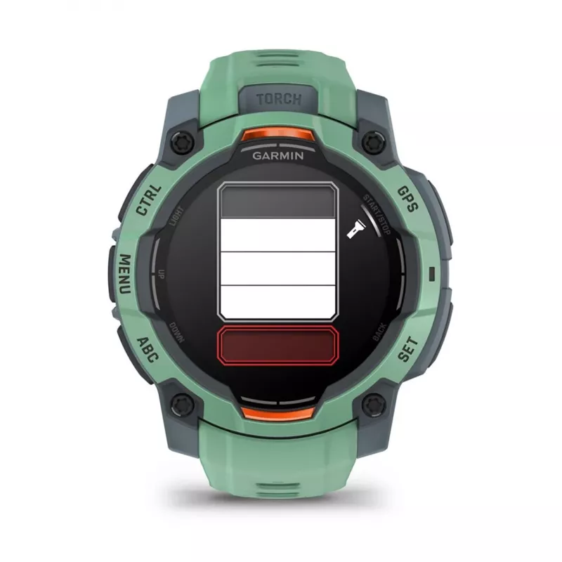 Garmin Instinct 3 AMOLED 3,05 cm (1,2) 45 mm digitálny 390 x 390 pixelov dotyková obrazovka zelená GPS (satelit)