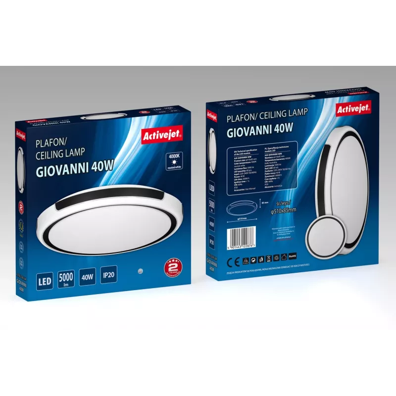 Activejet AJE-GIOVANNI LED stropné svietidlo 40W