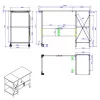 Maclean Loft sklápací stôl, rozmery: 107x45x75 cm, max. 150 kg, s doskou stola, tmavá orechová farba, MC-411 B