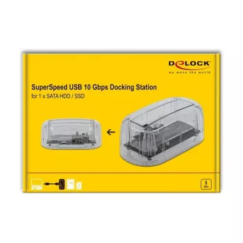HDD/SSD puzdro DeLOCK 64089 transparentné 2,5/3,5 palca