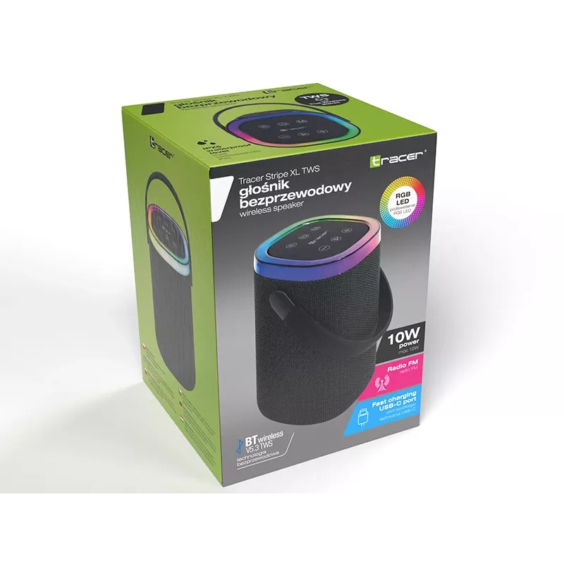 True Wireless Stereo Bluetooth slúchadlá TRACER TRAGLO47615 s RGB osvetlením