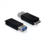 Adaptér USB 3.0-A FM na micro USB 3.0-B M DeLOCK 65183