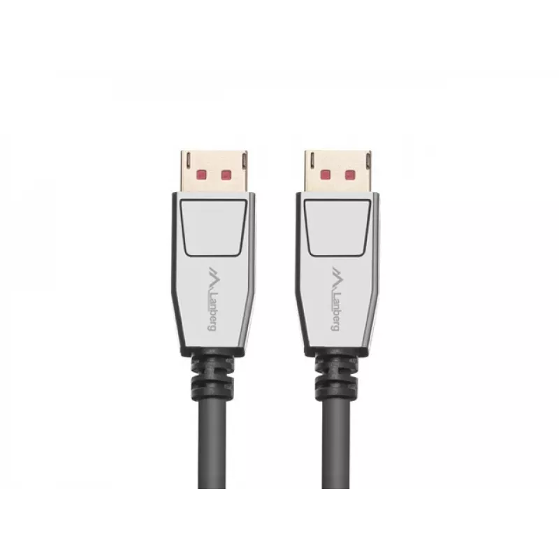 DisplayPort kábel LANBERG CA-DPDP-20CU-0010-BK — DisplayPort na DisplayPort, 1 m, čierny/strieborný