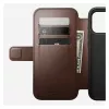 Puzdro na telefón Nomad Modern Leather Folio pre iPhone 17 Pro Max — hnedá, koža, 6,3