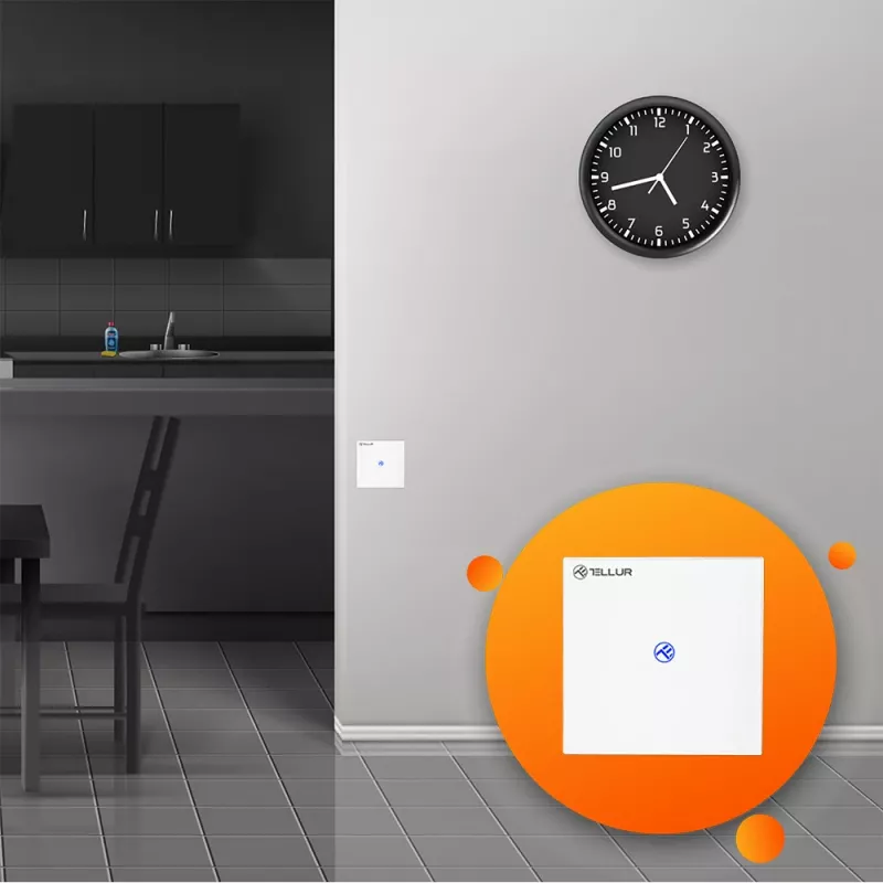 Smart WiFi vypínač Tellur SS1N — 1 port, 1800W, 10A