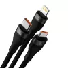 USB kábel Baseus CASS030101 1,2 m USB-A/USB-C USB-C/Micro-USB-B/Lightning čierny