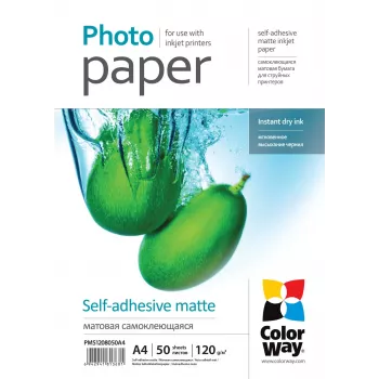 Samolepiaci matný fotopapier ColorWay PMS1208050A4 120 g/m² A4