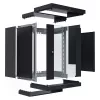EFB Elektronik 19 inch skriňa X-Rack so sklenenými dverami 400-600mm čierna - nástenná skriňa (WGX-1506TS.G1)