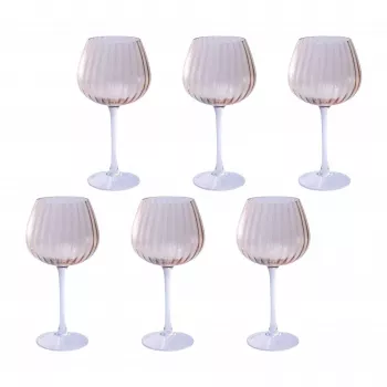 Sada 6 pohárov Rose&Tulipani U20177611N24-Z, každý 460 ml objem