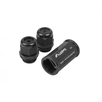 Káblový adaptér RJ-45 Lanberg AD-RJ45-OS6-IP67 čierny