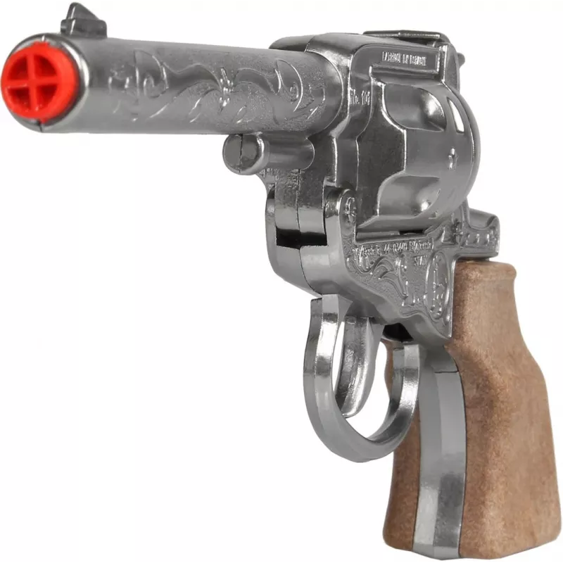 Kovový kovbojský hračkársky revolver Gonher 8-ranný model 239842