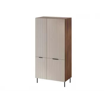 Šatníková skriňa Cama Meble ALMERA Cama 5 90x52x185 cm, orechový rám, cashmere dvere, 6 políc