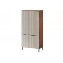 Šatníková skriňa Cama Meble ALMERA Cama 5 90x52x185 cm, orechový rám, cashmere dvere, 6 políc