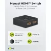 Goobay 58485 Manuálny prepínač HDMI 2 na 1, 4K 30 Hz, Čierny
