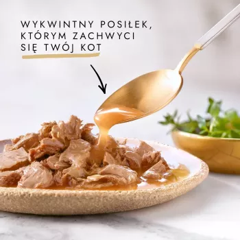 GOURMET Gold Sauce Delight hovädzina - mokré krmivo pre mačky - 85 g